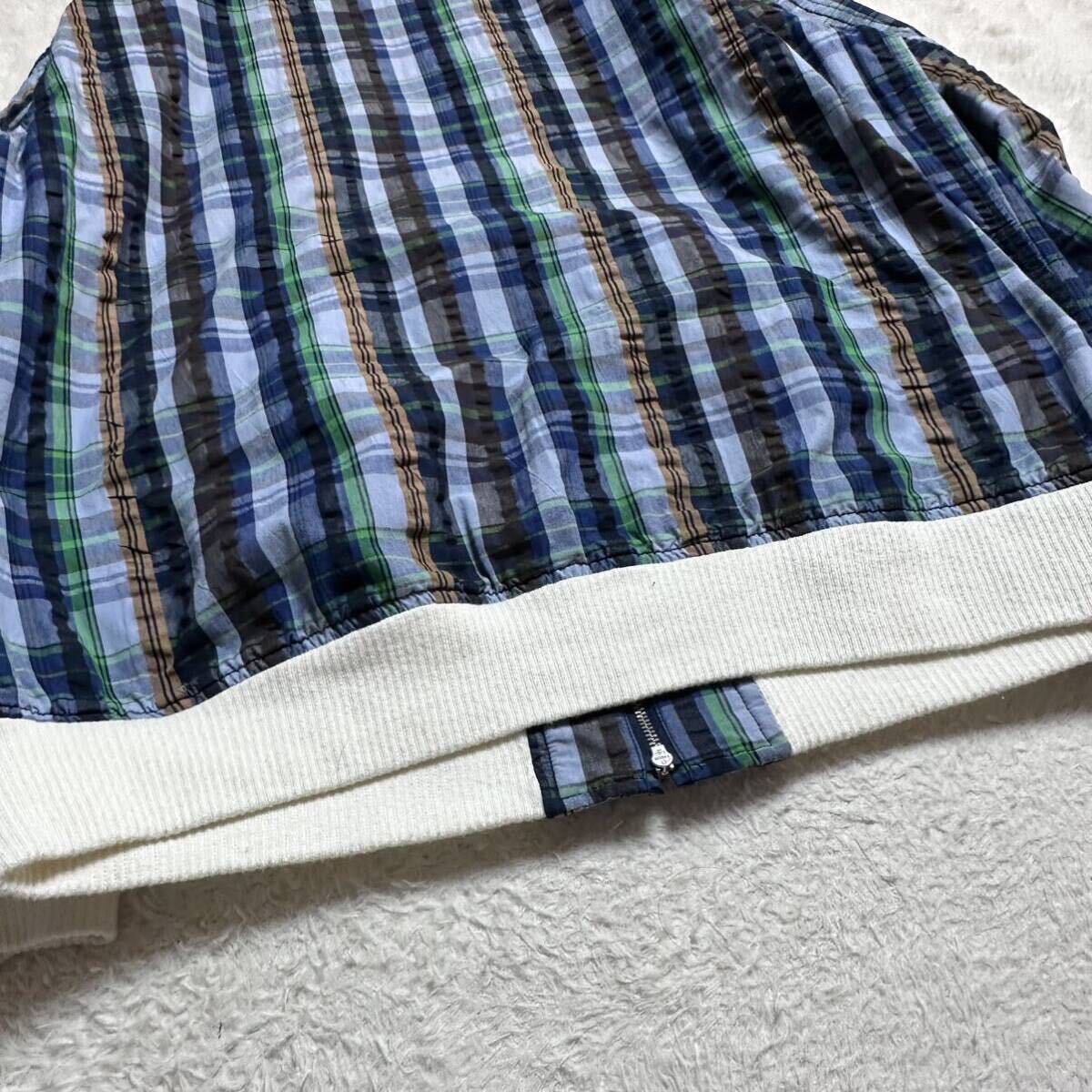 [ beautiful goods / rare size ]BEAMS+ Beams plus sia soccer blouson jacket tartan check ventilation spring summer XL