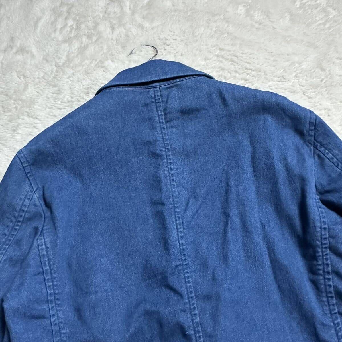 【美品】SHIPS JET BLUE シップス デニム テーラードジャケット アンコンジャケット 本切羽 インディゴブルー 藍染 M_画像8