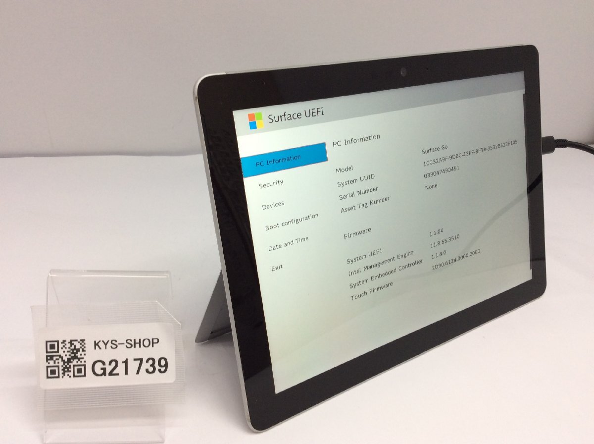 ジャンク/ Microsoft Surface Go Intel Pentium 4415Y メモリ8.19GB NVME128.03GB 【G21739】の画像1