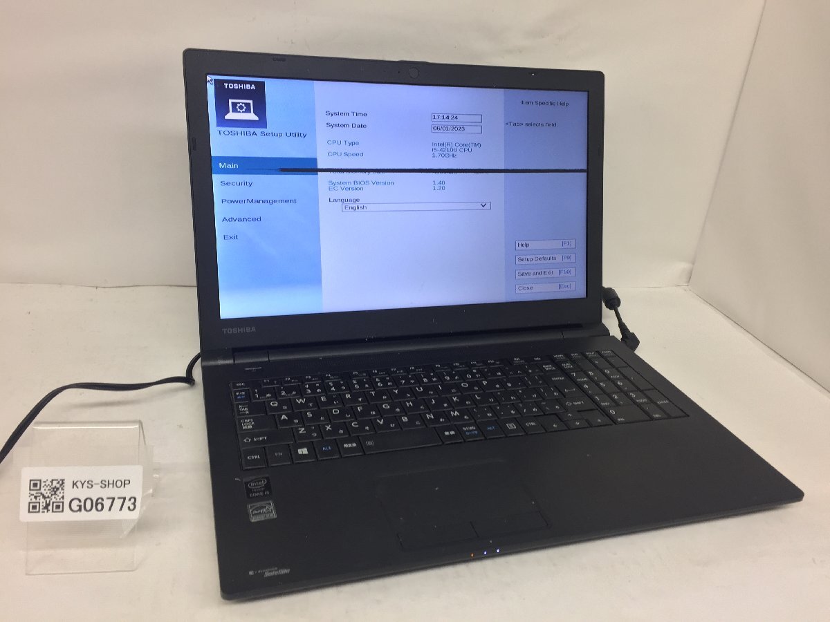 R　ジャンク/ TOSHIBA dynabook Satellite R35/M PR35MEAD437AD4H Intel Core i5-4210U メモリ4.1GB ストレージ無し 【G06773】_画像1