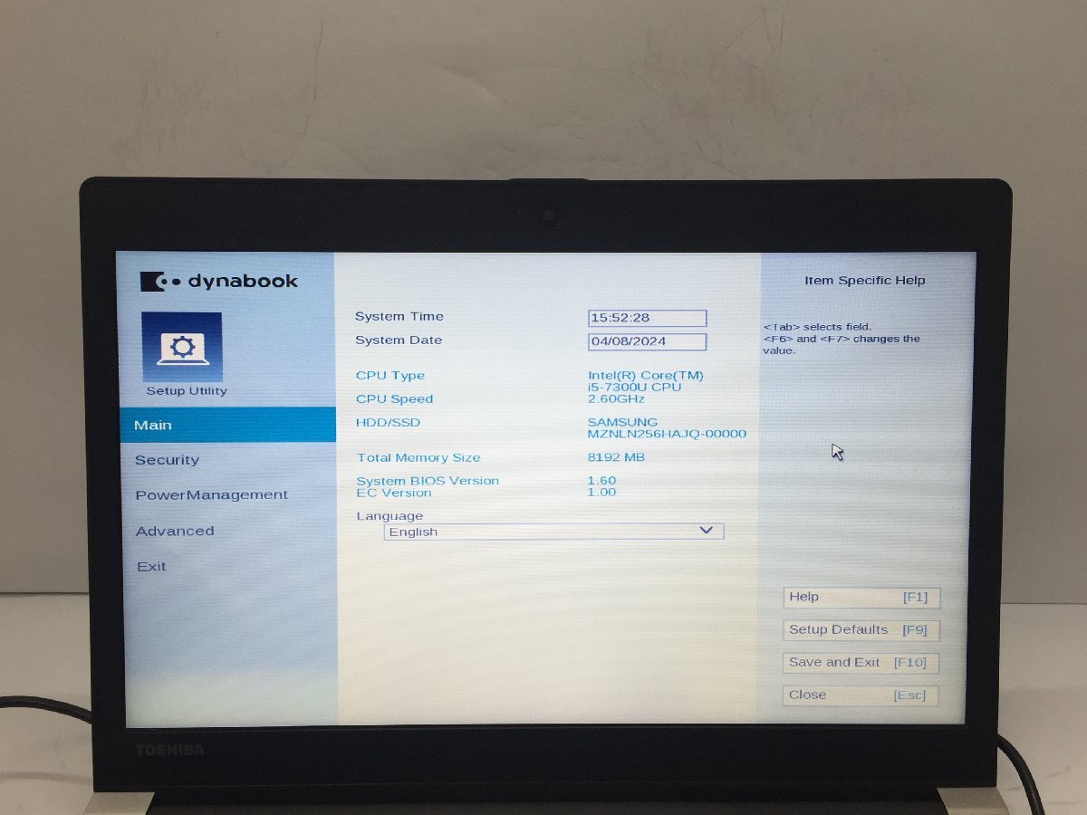 ジャンク/ TOSHIBA dynabook R63/M PR63MBA4447AD21 Intel Core i5-7300U メモリ8.19GB SSD256.06GB 【G21248】_画像5