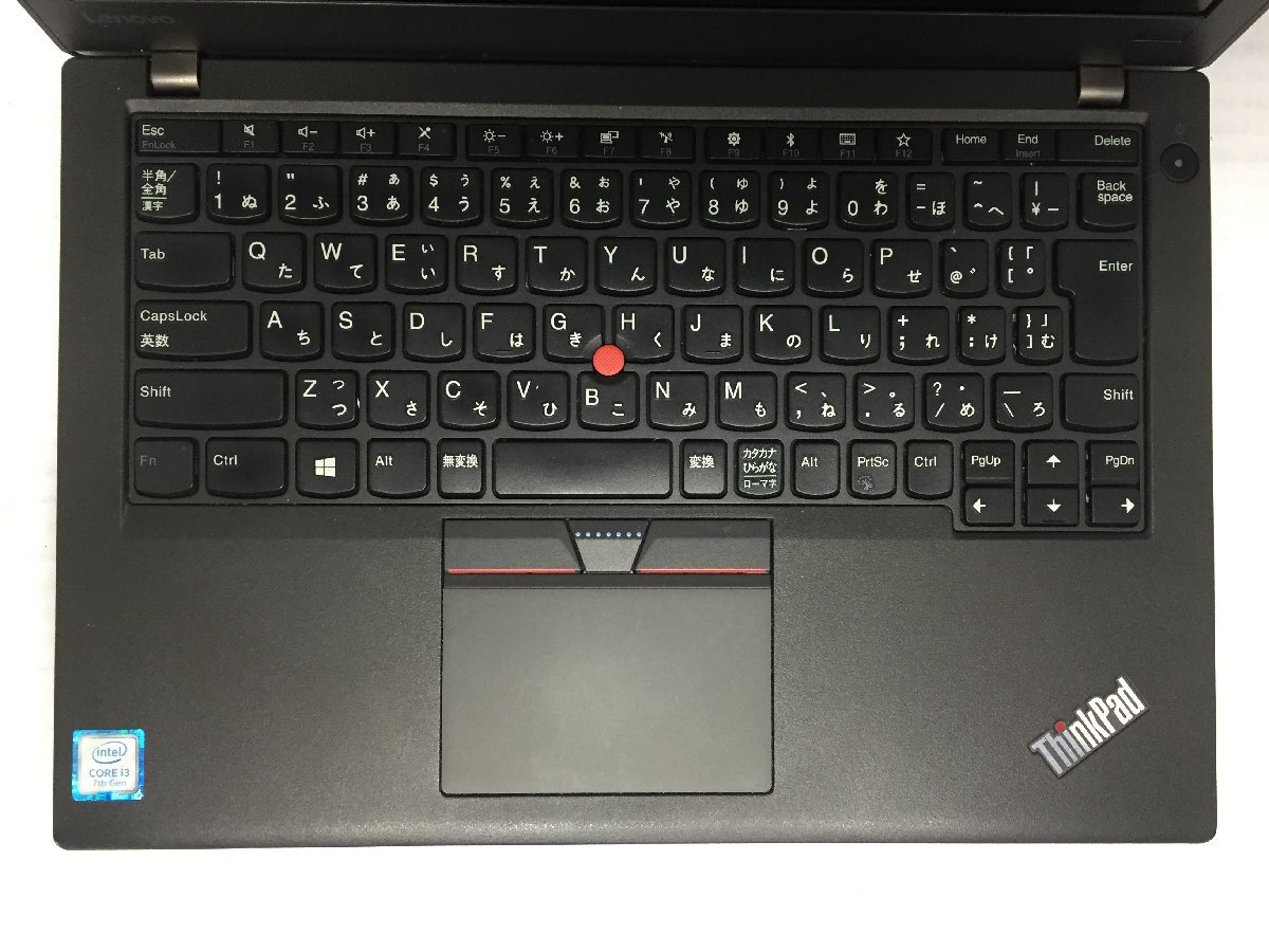 ジャンク/ LENOVO 20HMA1G5JP ThinkPad X270 Intel Core i3-7100U メモリ4.1GB NVME256.06GB 【G21422】_キーボードにテカリがあります