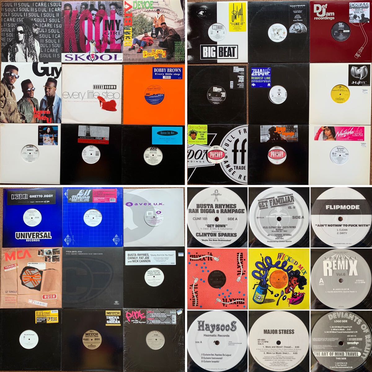 【送料無料 お得セット】HIP HOP、R&B レコード 80枚セット(Blackstreet、Bobby Brown、Cheryl Lynn、Fugees、Jomanda、Lil Mama、Zhane)の画像1