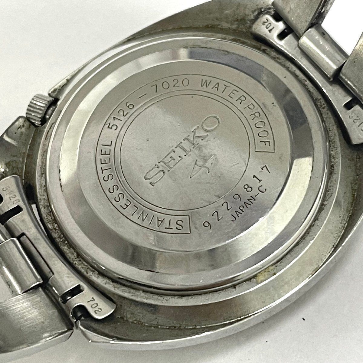 稼動品◆セイコー SEIKO◆5 ファイブ 5126-7020 自動巻き オートマチック 腕時計 メンズ ウォッチ シルバー文字盤 SS デイデイトの画像3