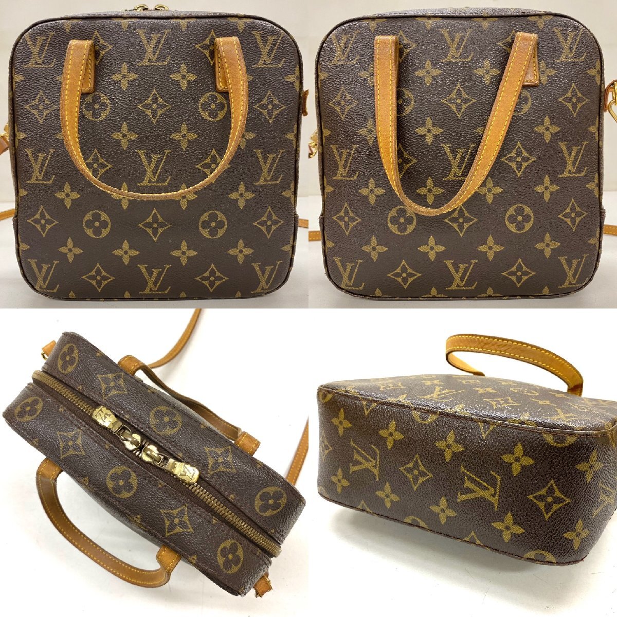 ◆ルイ ヴィトン LOUIS VUITTON◆モノグラム スポンティーニ M47500 2WAY ショルダーバッグ ハンドバッグ ブラウン PVC レザー 保存袋付き_画像2