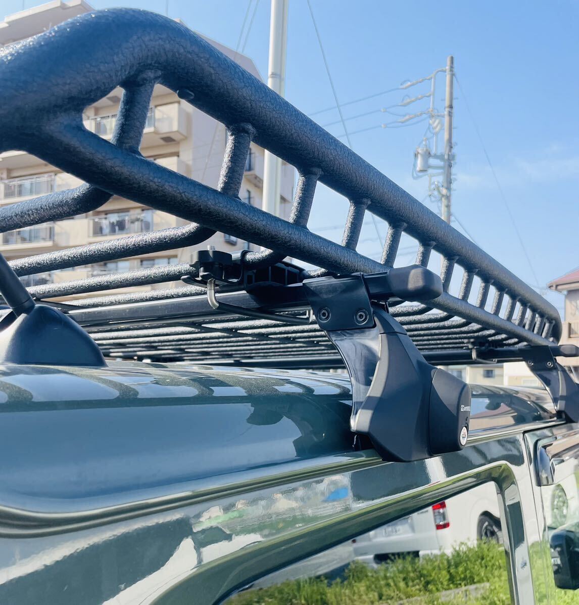  Showa garage A-X L size wide Inno square base bar set free shipping explanation obligatory reading ( inspection ) Jimny Sierra roof rack 