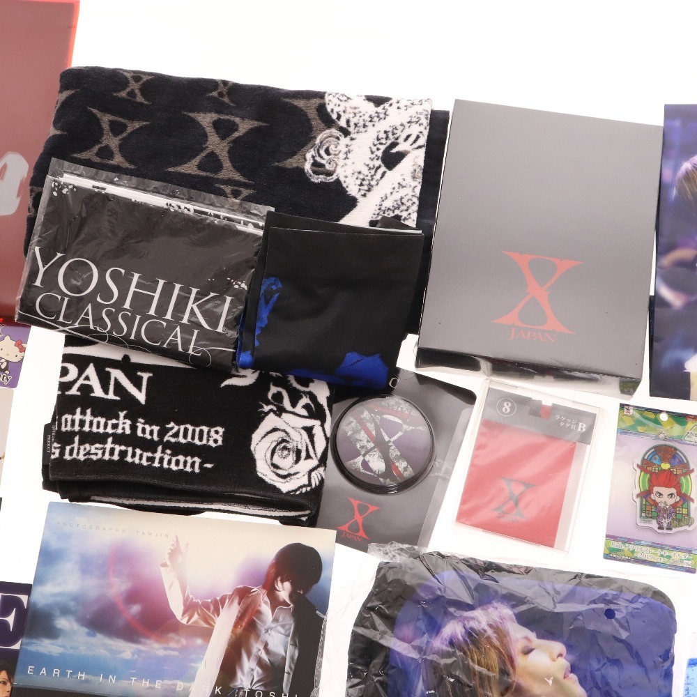 ■ X JAPAN エックスジャパン YOSHIKI TOSHI グッズ 大量セット まとめ売り Tシャツ タオル 等_画像3