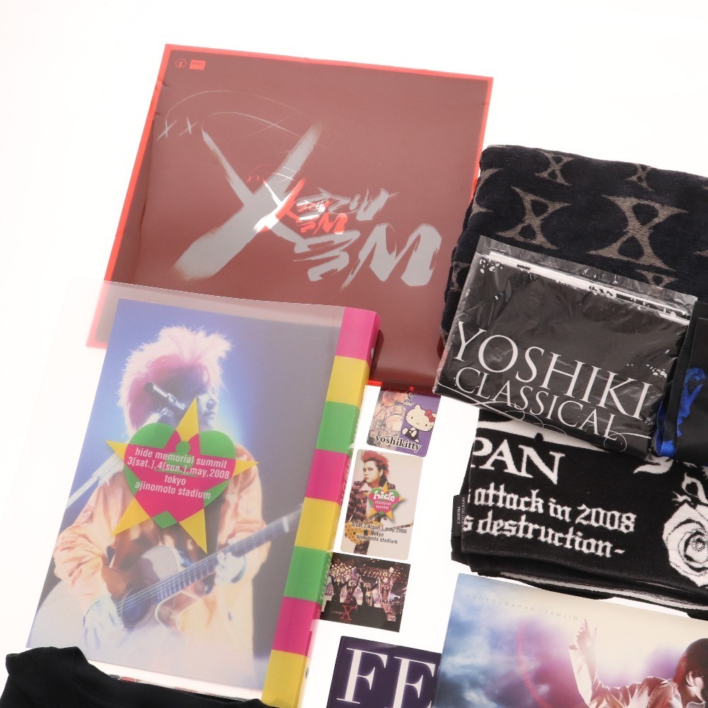 ■ X JAPAN エックスジャパン YOSHIKI TOSHI グッズ 大量セット まとめ売り Tシャツ タオル 等_画像2