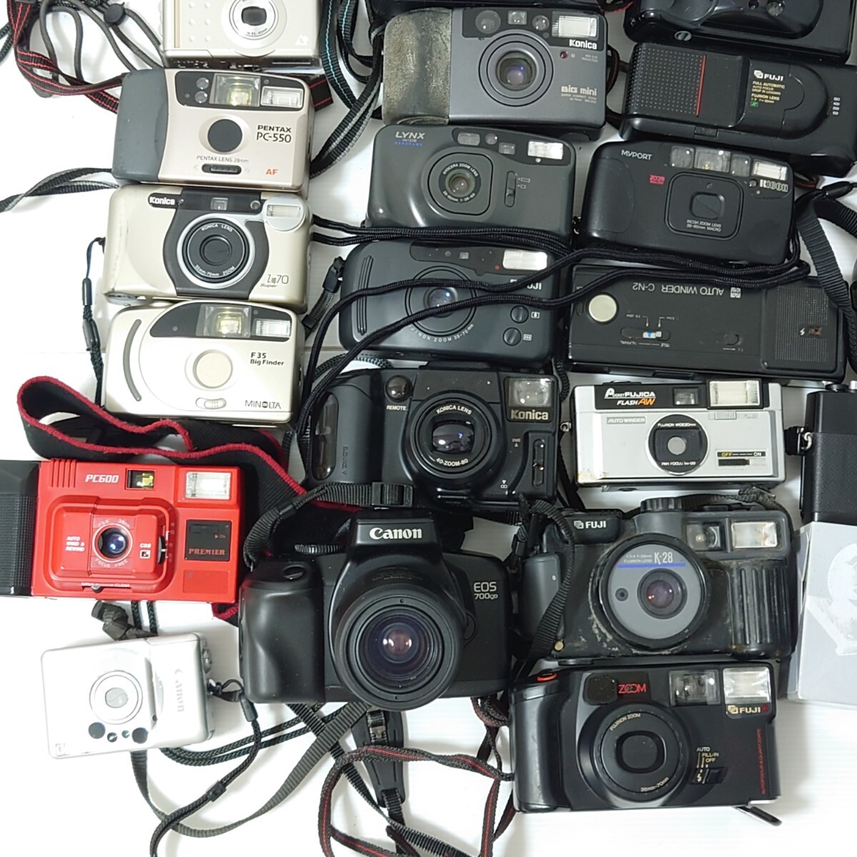 bb）１円〜　ジャンクカメラまとめ売り　大量セット　光学 MINOLTA PENTAX Canon OLYMPUS FUJI コンパクトカメラ フィルムカメラ