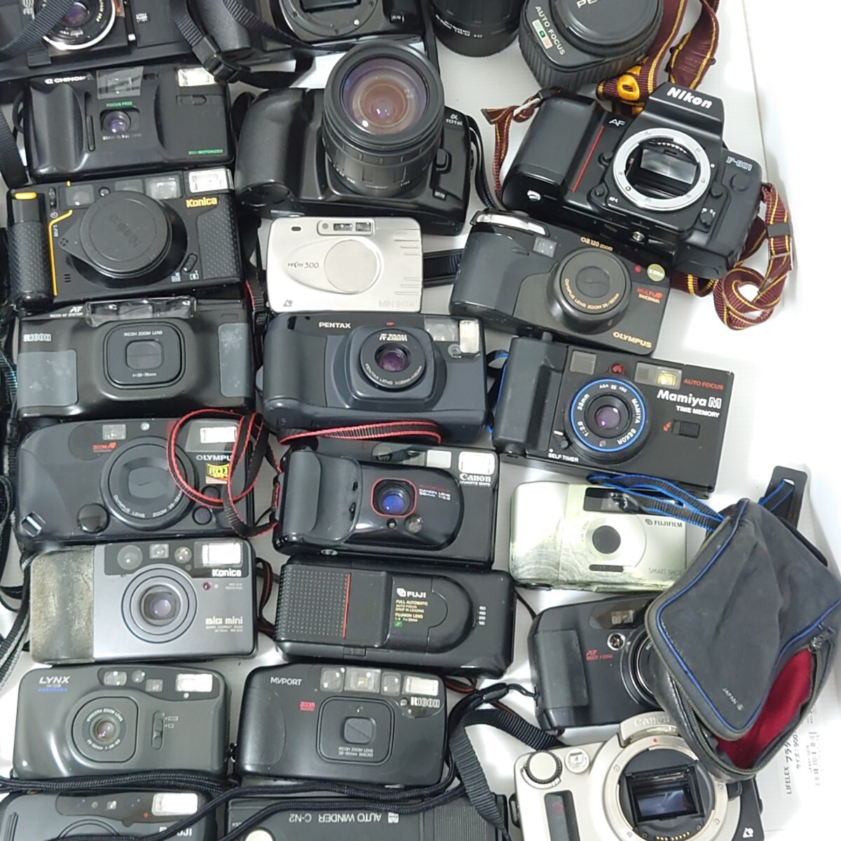 bb）１円〜　ジャンクカメラまとめ売り　大量セット　光学 MINOLTA PENTAX Canon OLYMPUS FUJI コンパクトカメラ フィルムカメラ