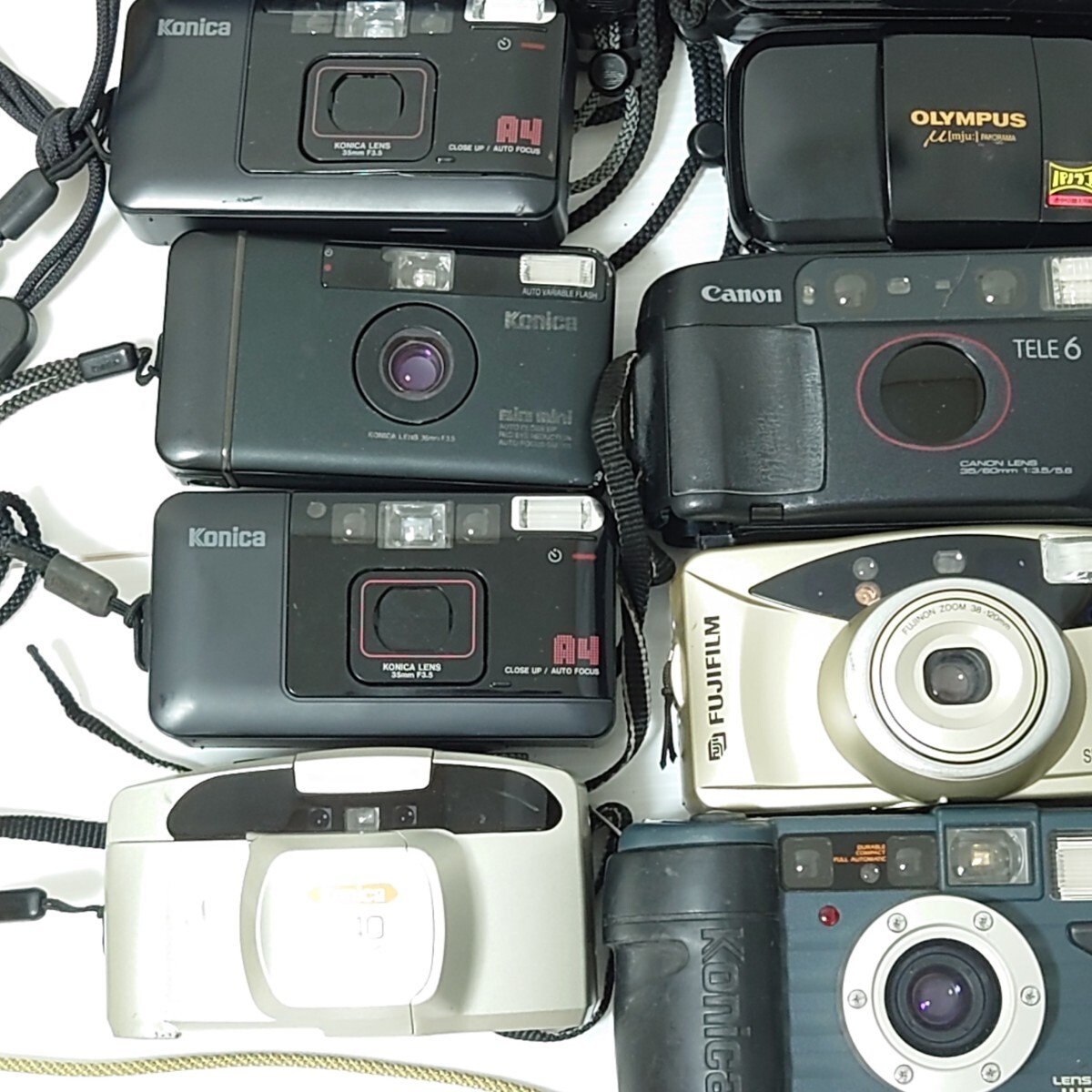 DDD）１円〜 ジャンクカメラまとめ売り 大量セット 光学 OLYMPUS Canon Konica フィルムカメラ コンパクトカメラ FUJIFILMの画像9
