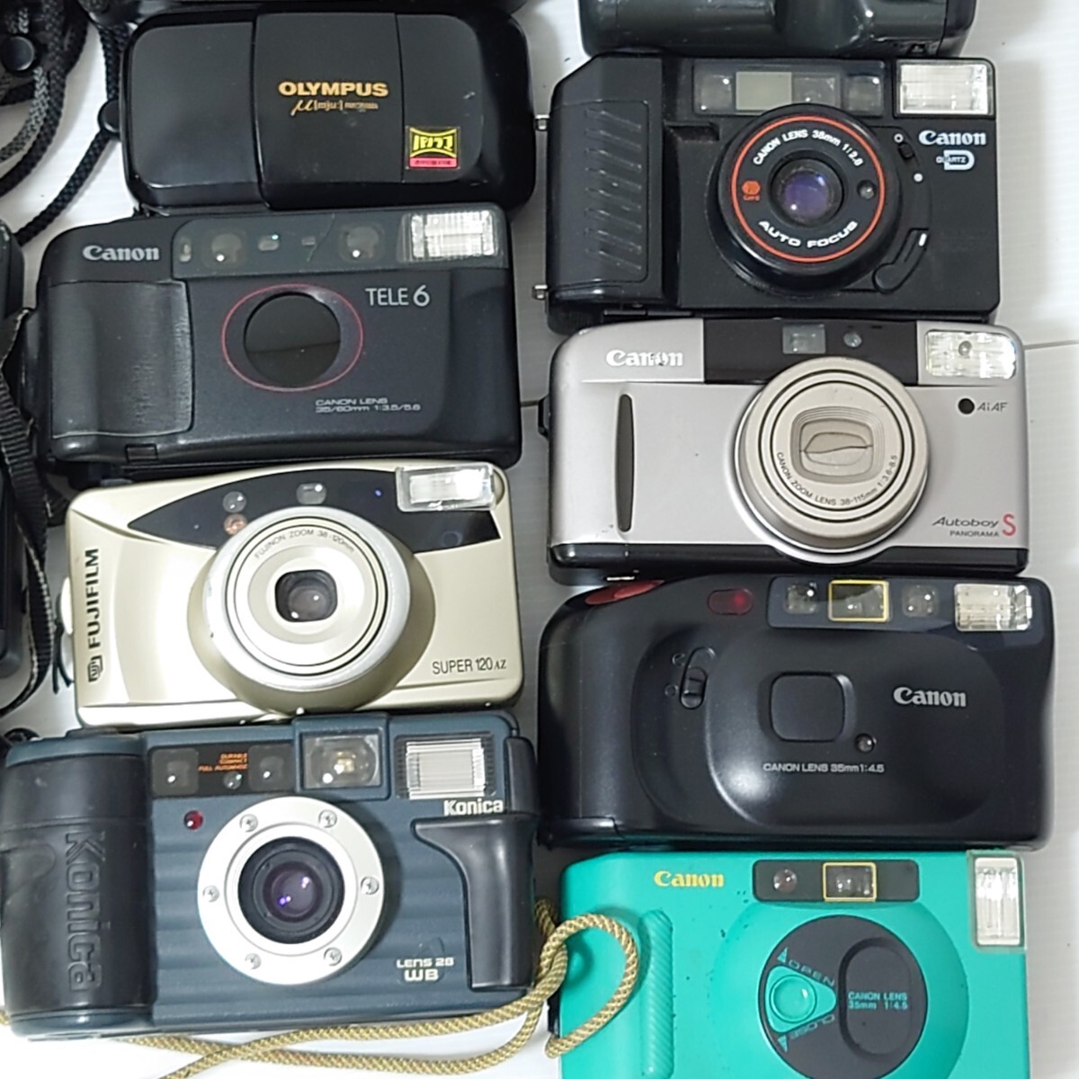 DDD）１円〜 ジャンクカメラまとめ売り 大量セット 光学 OLYMPUS Canon Konica フィルムカメラ コンパクトカメラ FUJIFILMの画像5