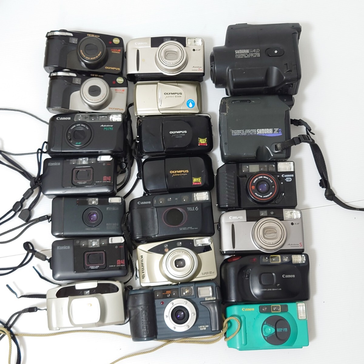 DDD）１円〜　ジャンクカメラまとめ売り　大量セット　光学 OLYMPUS Canon Konica フィルムカメラ コンパクトカメラ FUJIFILM_画像1