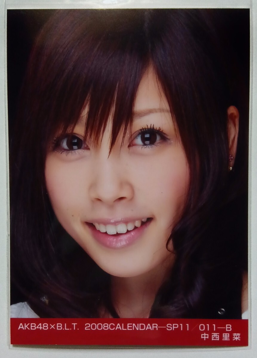 AKB48×B.L.T. 2008CALENDARーSP11／011ーB 中西里菜 / やまぐちりこ_画像1