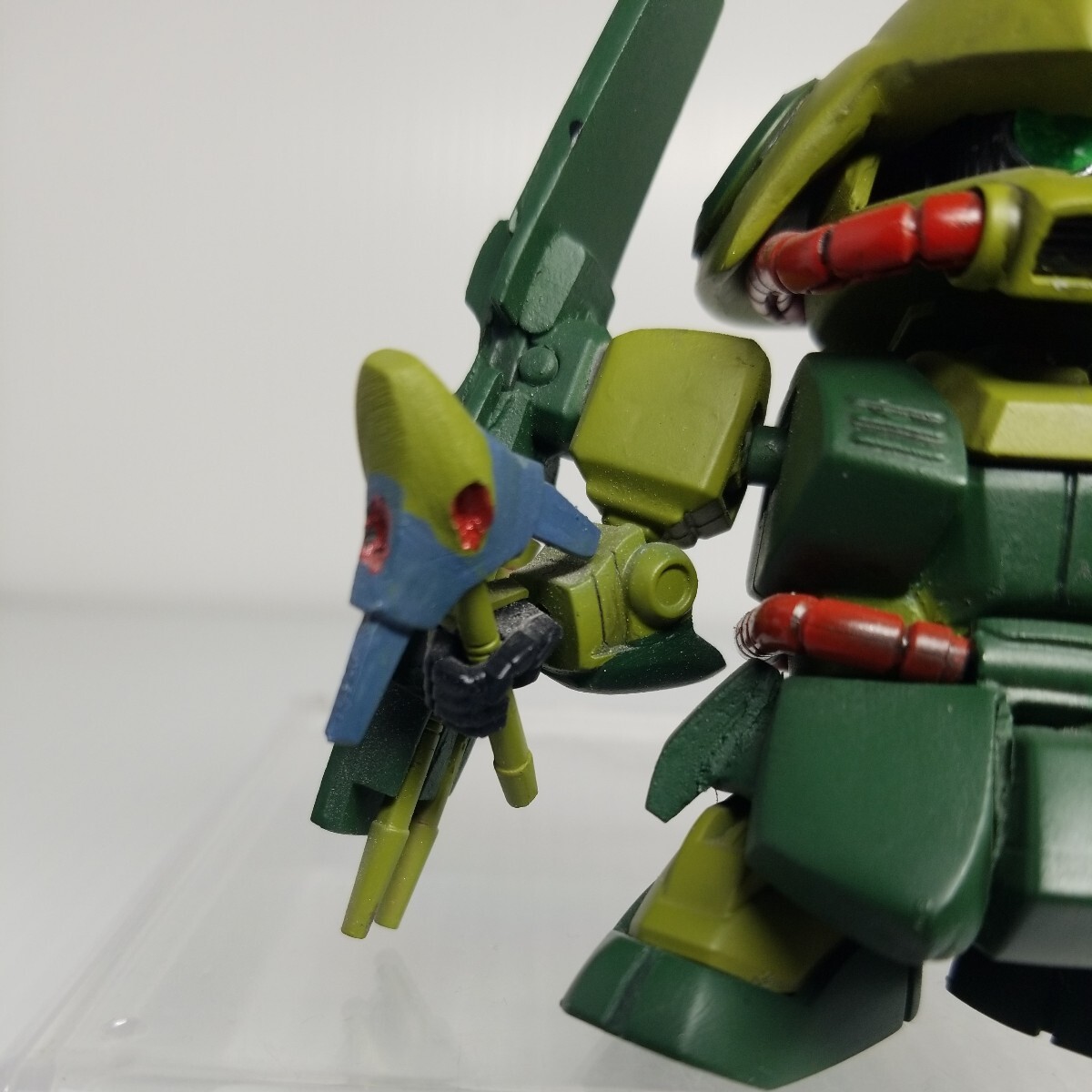 Q-70g 4/21 SD？、BB戦士？ ザク改造品？ マラサイ ユニコーンver. 塗装品 ガンダム 同梱可 ガンプラ ジャンク_画像10