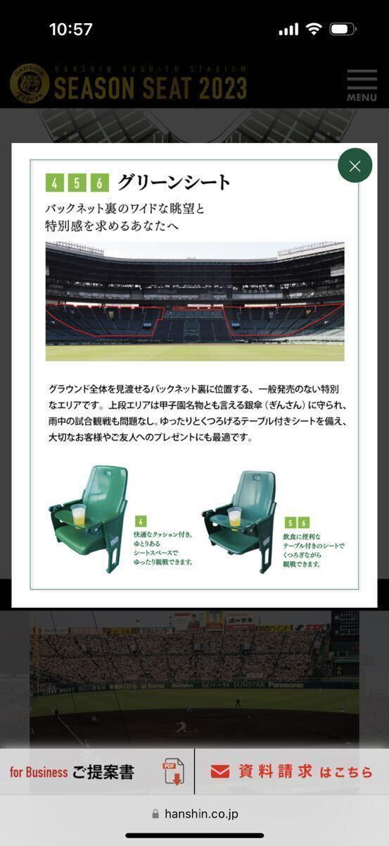 5月6日（祝）阪神 vs 広島　甲子園　グリーンシート1-5段どこか通路側より２席　入場記念プレゼントあり_画像4