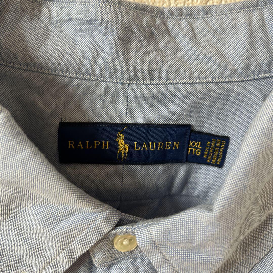 P3 Ralph Lauren オックスフォードシャツ半袖2XLメンズゆったり