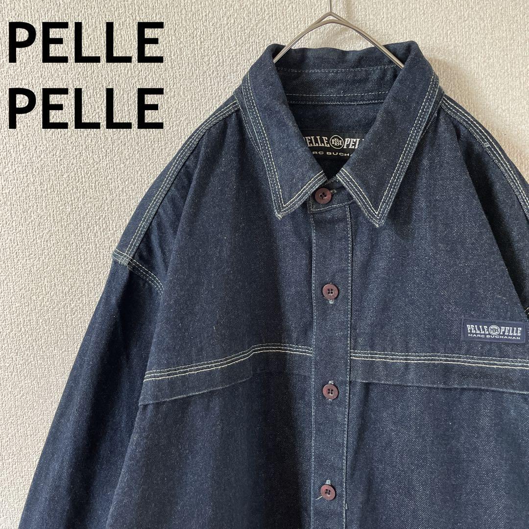 U1 PELLE PELLEペレペレカバーオールデニムジャケットシャツXLメンズ_画像1