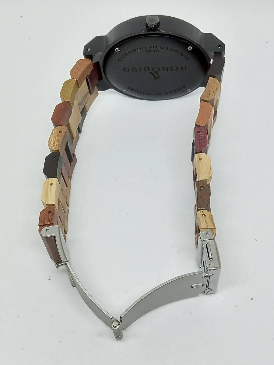 BOBO BIRD 未使用 可動品 美品 クォーツ木製腕時計の画像5