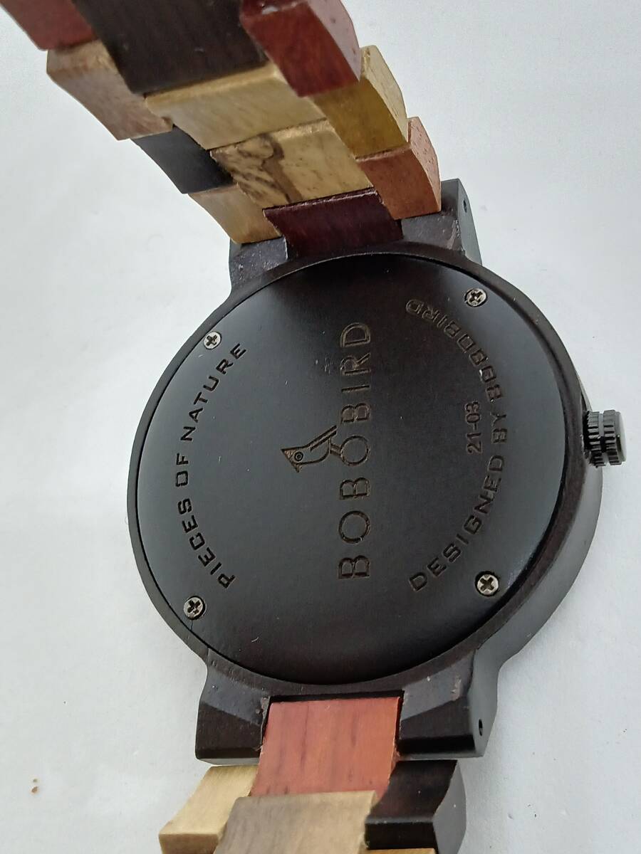 BOBO BIRD 未使用 可動品 美品 クォーツ木製腕時計の画像2