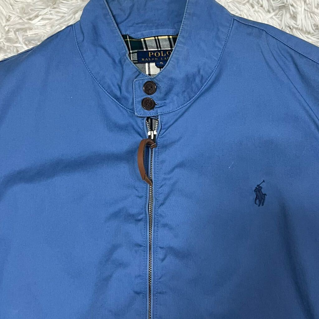 XLサイズ ポロラルフローレン POLO RALPH LAUREN 裏地チェックスウィングトップ ハリントンジャケット ブルゾン メンズ 近年モデル RRLの画像5