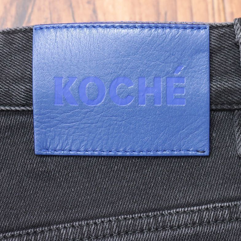 【新品・46サイズ・イタリア製】KOCH・ウォッシュ加工 側章ワイド デニムパンツ_画像7