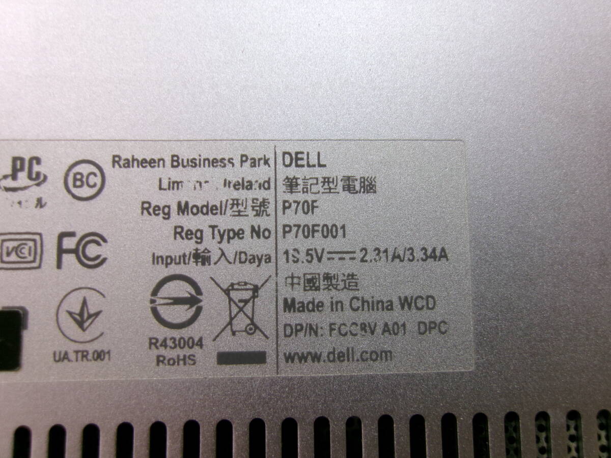 DELL Note PC inspiron P70F Junk 