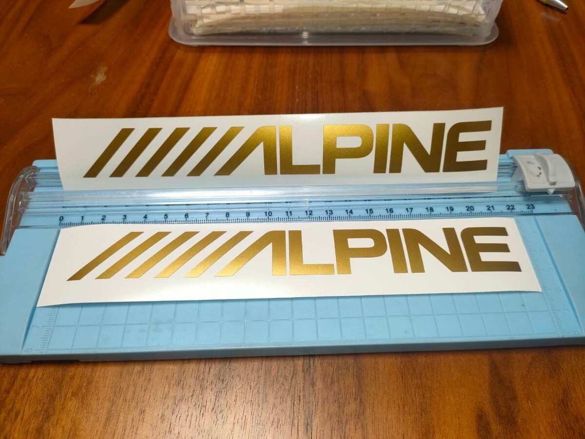 アルパイン ALPINE ステッカー 202mm×25mm 2枚セット サイズ変更・カラー変更可能_画像4