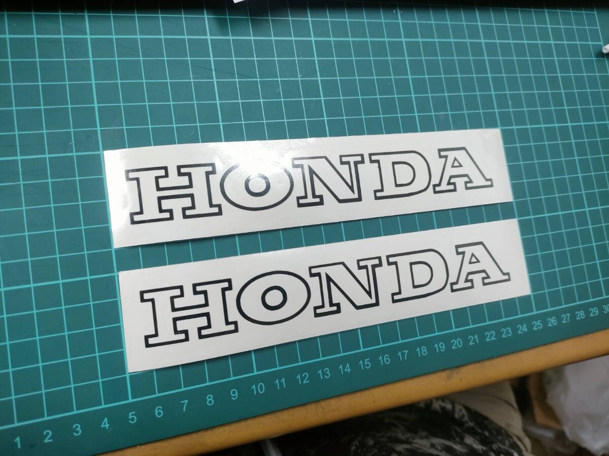 ホンダ HONDA ステッカー 2枚セット 抜き文字 180mm×25mm サイズ・カラー・字体変更可能 タンク サイドカバー カウル シート の画像2