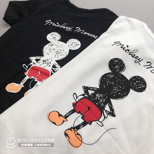 新品未使用 70cm｜ホワイト〔#BMミッキーロンパース〕ディズニー Tシャツ 半袖 ペアルック 家族 親子コーデ 双子 カバーオール 肌着 白黒_画像9