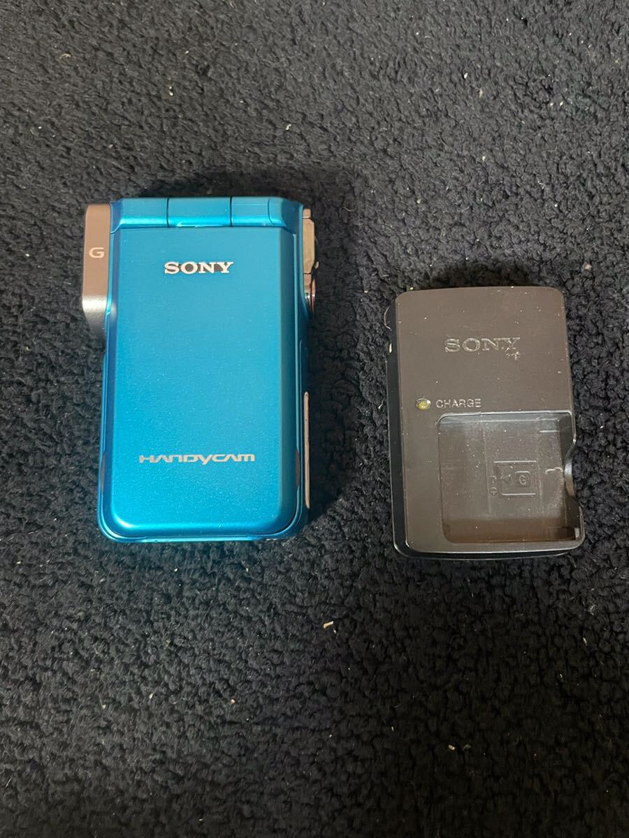 SONY ソニー ハンディカム デジタルHD HDR-GW77 ビデオカメラレコーダー ブルー バッテリー 充電器 動作確認済みの画像8