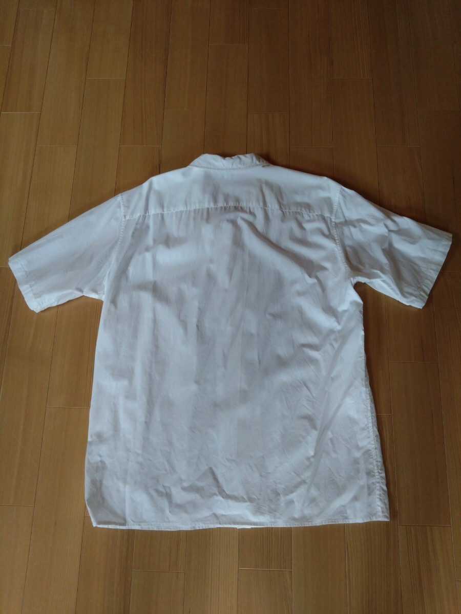  бесплатная доставка! Uniqlo XL Uniqlo U открытый цвет рубашка искусственный шелк 50% хлопок 50% белый состояние хороший Uniqlo You 