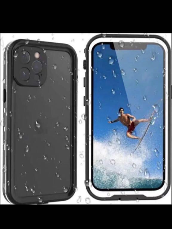 iPhone 12Pro 防水ケース IP68防水 全面カバー 耐衝撃 超薄型 透明 クリア 無線充電対応 防塵防雪_画像1