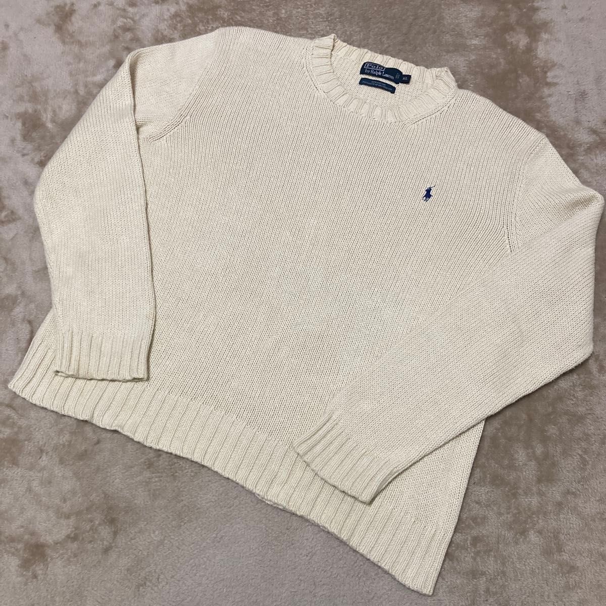 90s Polo Ralph Lauren ポロ ラルフローレン ニット セーター コットンニット 古着