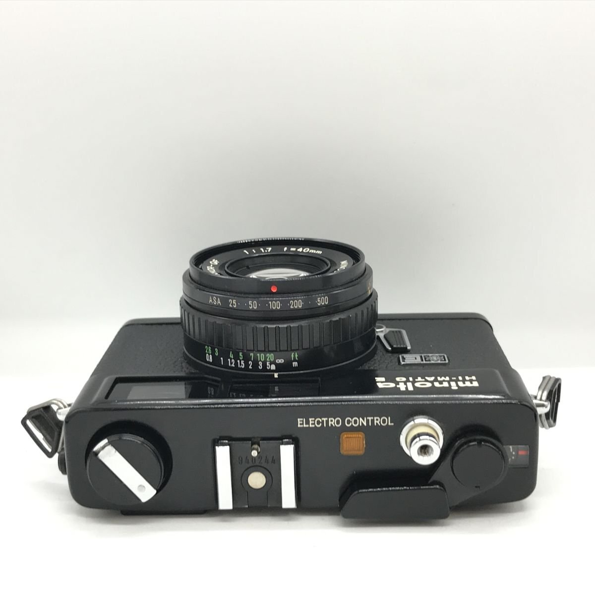 カメラ Minolta HI-MATIC E ROKKOR-QF 40mm f/1.7 レンジファインダー 本体 現状品 [7666KC]の画像3