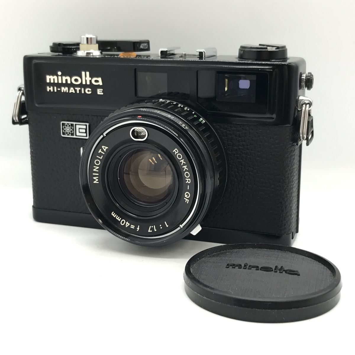 カメラ Minolta HI-MATIC E ROKKOR-QF 40mm f/1.7 レンジファインダー 本体 現状品 [7666KC]_画像1