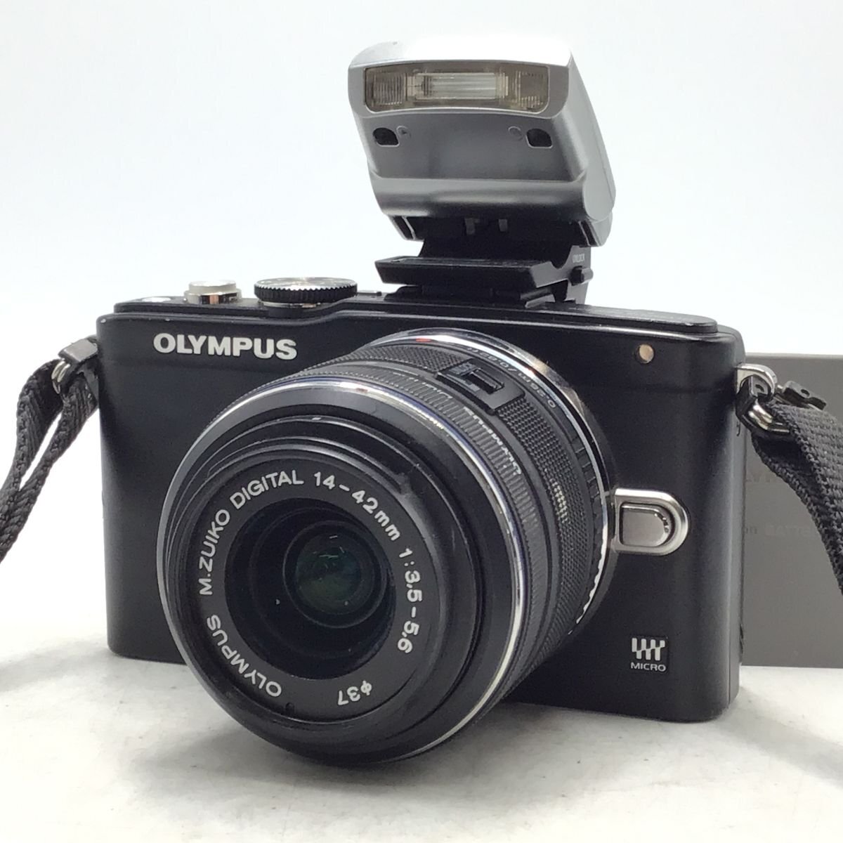 カメラ Olympus PEN Lite E-PL5 / M.ZUIKO DIGITAL 14-42mm F3.5-5.6 II R MSC ミラーレス一眼レフ セット品 ジャンク品 [1644HJ]