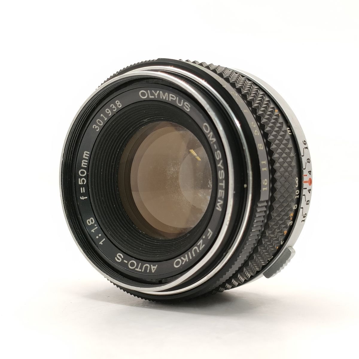 カメラ Olympus OM-SYSTEM F.Zuiko Auto-S 50mm f1.8 一眼レフ レンズ 現状品 [7705KC]_画像1