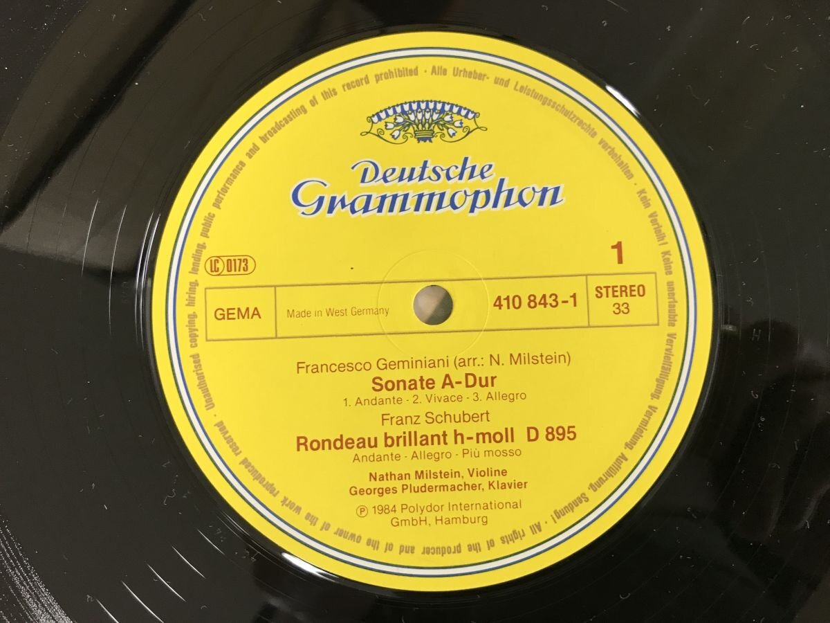 LP / NATHAN MILSTEIN / VIOLIN RECITAL - GEMINIANI SCHUBERT / 独盤 [6505RR]_画像3