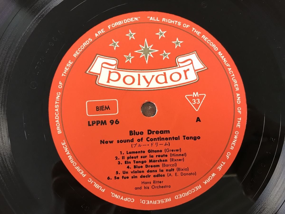 LP / HANS RITTER AND HIS ORCHESTRA / BLUE DREAM NEW SOUND OF CONTINENTAL TANGO / セクシージャケ/ペラジャケ [0433HT]の画像3