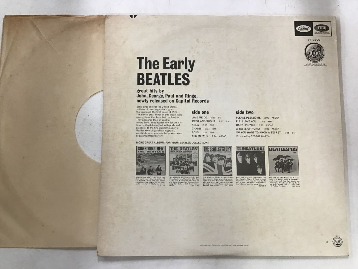 LP / THE BEATLES / THE EARLY BEATLES / US盤 [7481RR]の画像2
