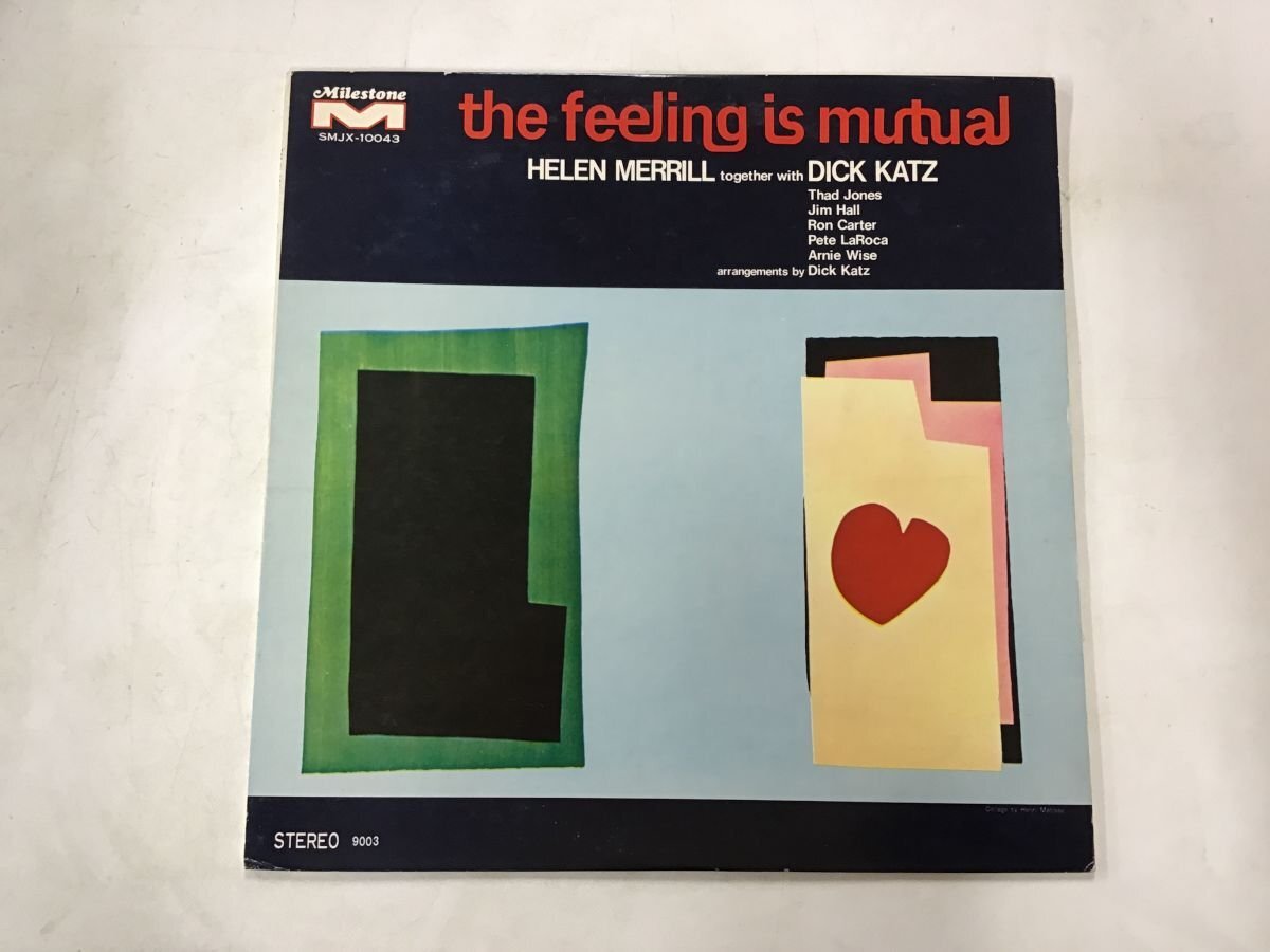 LP / HELEN MERRILL/DICK KATZ / THE FEELING IS MUTUAL [7396RR]の画像1