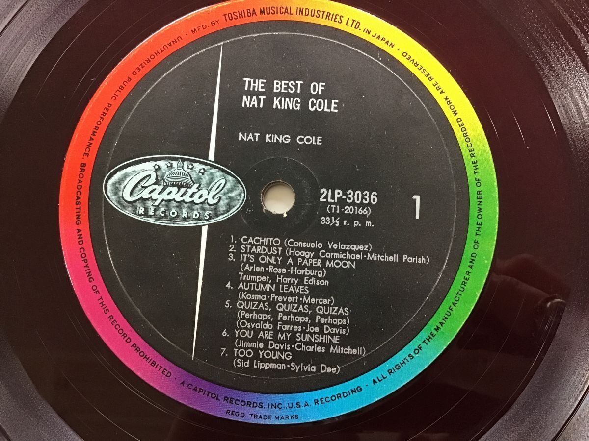 LP / NAT KING COLE / THE BEST OF NAT KING COLE / 赤盤 [7270RR]の画像3