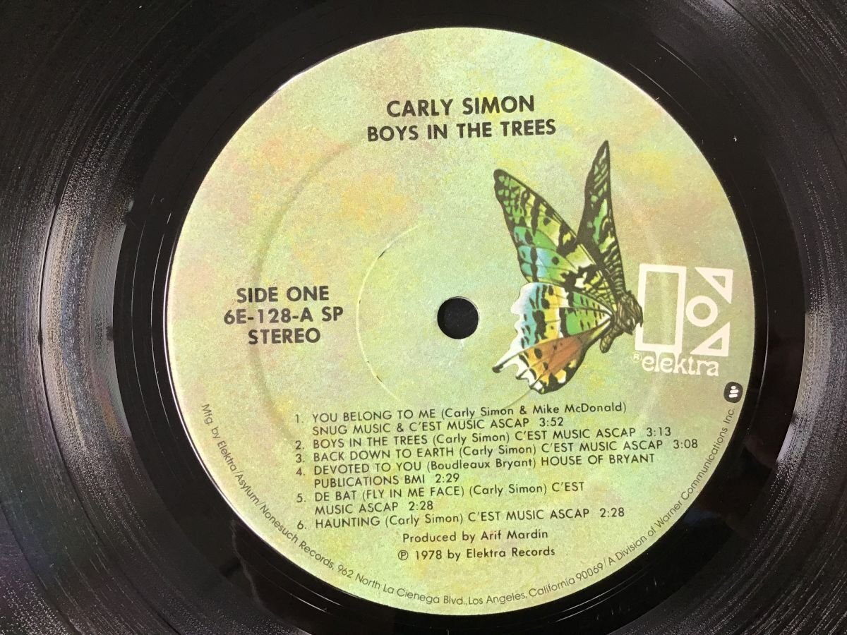 LP / CARLY SIMON / BOYS IN THE TREES / US盤/シュリンク [7874RR]_画像3
