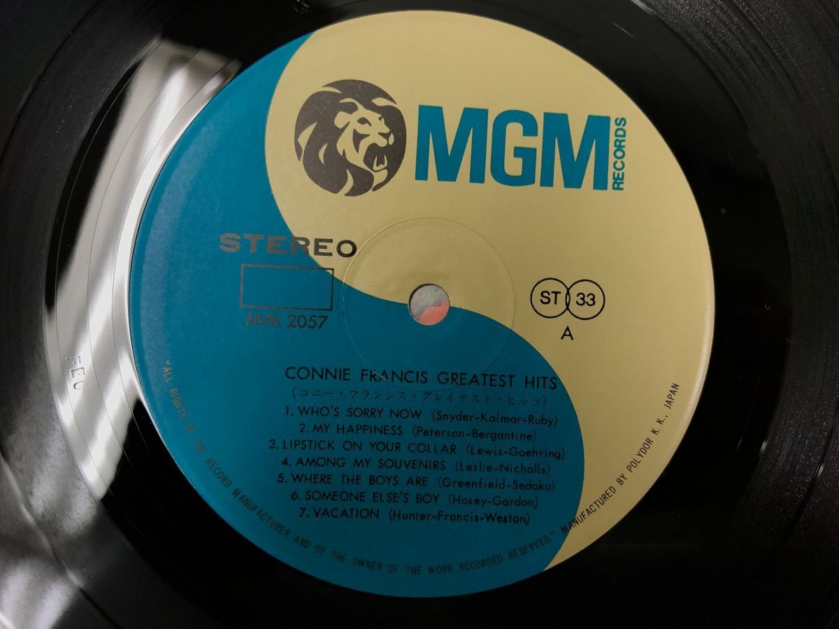 LP / CONNIE FRANCIS / GREATEST HITS [7786RR]の画像3