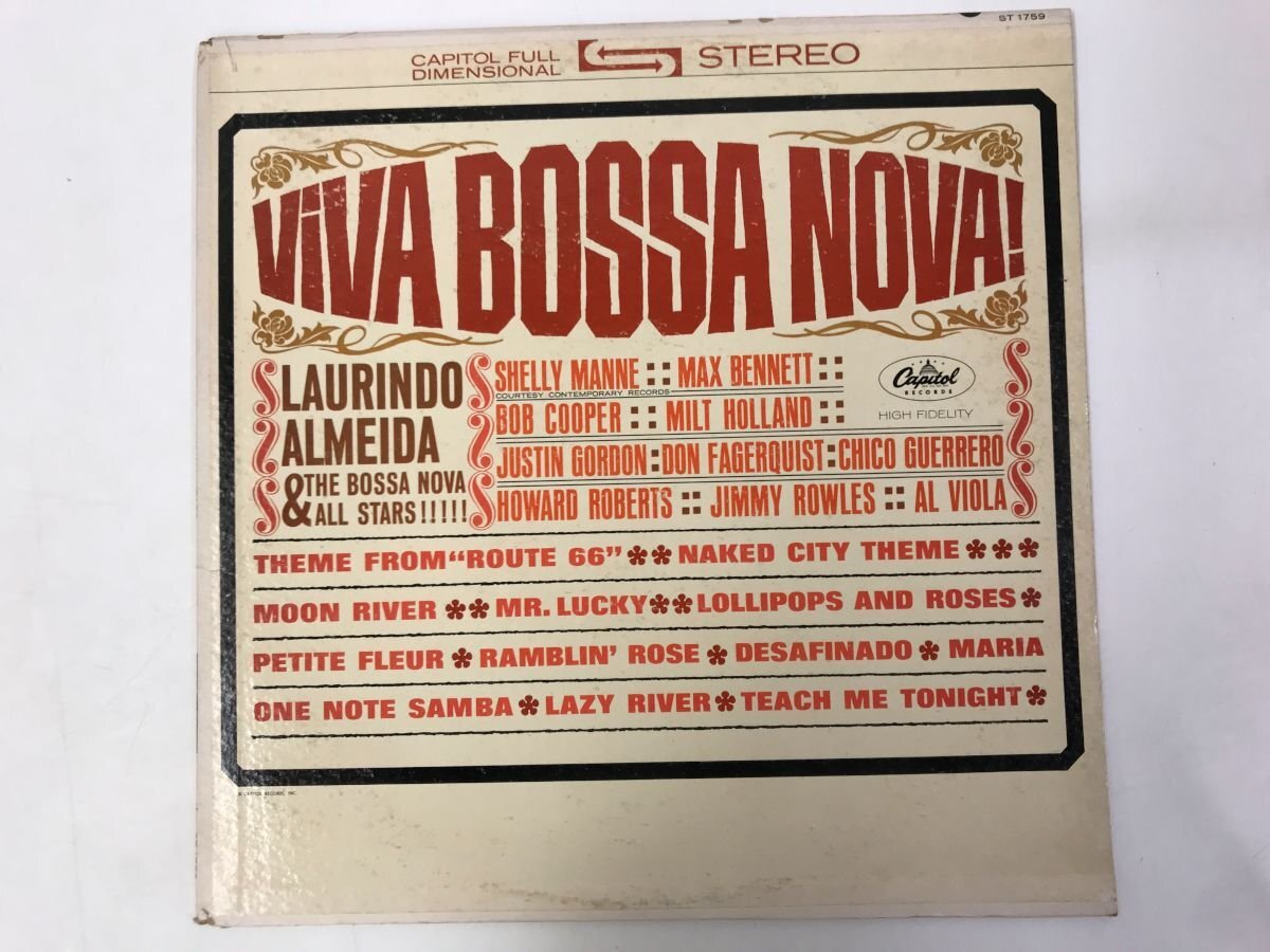 LP / LAURINDO ALMEIDA / VIVA BOSSA NOVA! / US盤 [7749RR]の画像1