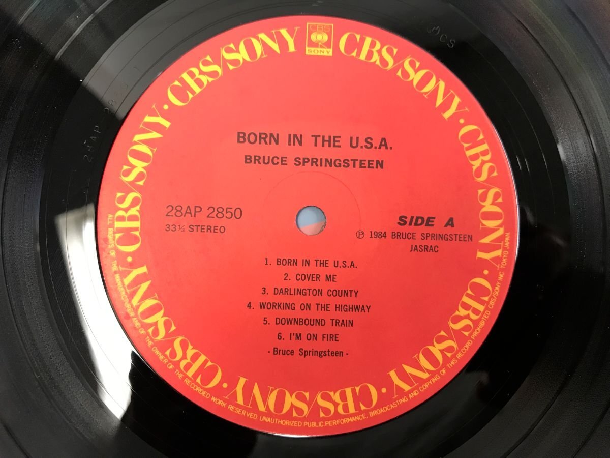 LP / BRUCE SPRINGSTEEN / BORN IN THE U.S.A. / 帯付 [7722RR]の画像3