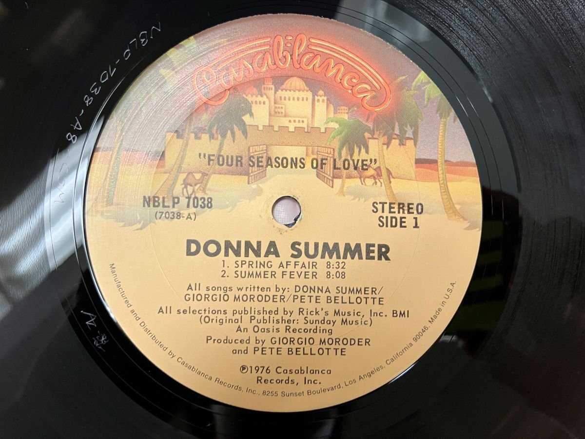 美品 LP / DONNA SUMMER / FOUR SEASONS OF LOVE / US盤/シュリンク [8046RR]の画像3