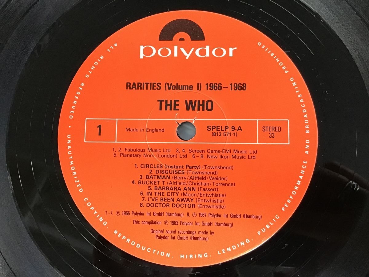 LP / THE WHO / RARITIES (VOLUME I) 1966-1968 / UK盤 [7666RR]_画像3