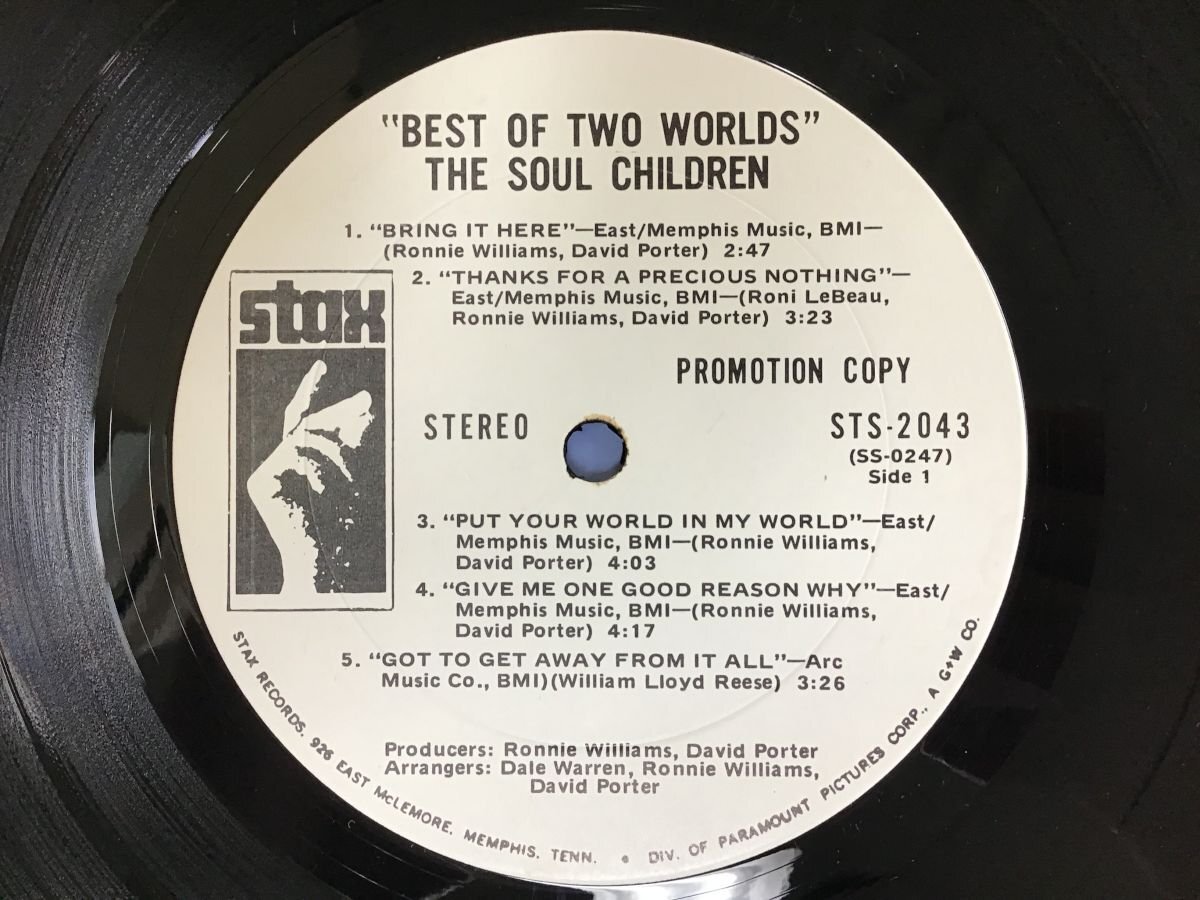 LP / THE SOUL CHILDREN / BEST OF TWO WORLD / US盤/プロモ [8690RR]_画像3